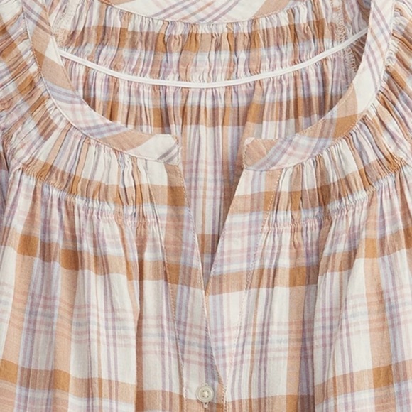 Gap Khaki Plaid Button Down Top - Picture 3 of 8